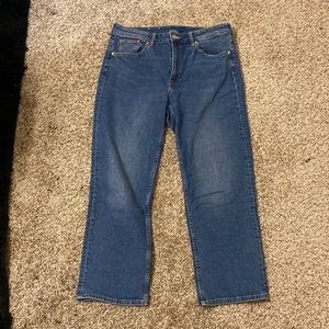 H&M Straight High Waist Ankle Jeans